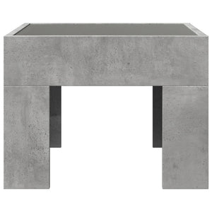 vidaXL Bedside Table with Infinity LED Concrete Grey 40x40x30 cm