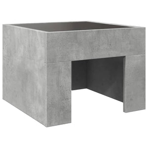 vidaXL Bedside Table with Infinity LED Concrete Grey 40x40x30 cm