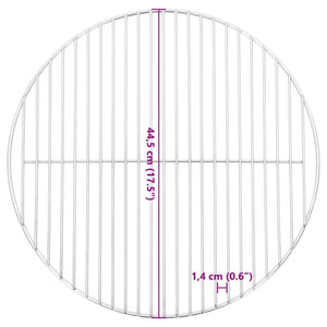 vidaXL BBQ Grill Grate Round Ø44.5 cm 304 Stainless Steel