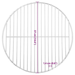 vidaXL BBQ Grill Grate Round Ø37 cm 304 Stainless Steel