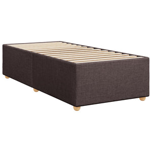 vidaXL Bed Frame without Mattress Dark Brown 100x200 cm Fabric