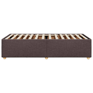 vidaXL Bed Frame without Mattress Dark Brown 100x200 cm Fabric