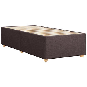 vidaXL Bed Frame without Mattress Dark Brown 100x200 cm Fabric