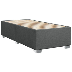 vidaXL Box Spring Bed with Mattress Dark Grey 90x200 cm Fabric