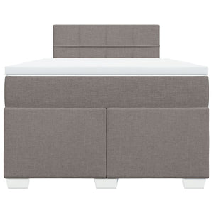 vidaXL Box Spring Bed with Mattress Taupe 120x190 cm Fabric