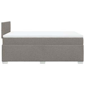 vidaXL Box Spring Bed with Mattress Taupe 120x190 cm Fabric