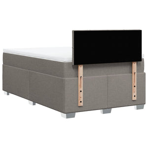 vidaXL Box Spring Bed with Mattress Taupe 120x190 cm Fabric