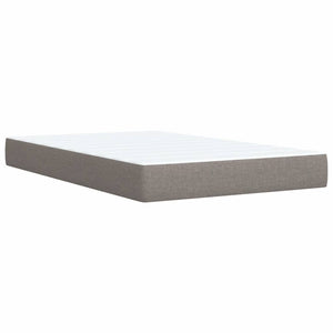 vidaXL Box Spring Bed with Mattress Taupe 120x190 cm Fabric