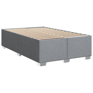 vidaXL Box Spring Bed with Mattress Light Grey 120x190 cm Fabric