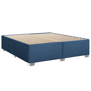 vidaXL Box Spring Bed with Mattress Blue 180x200 cm Fabric