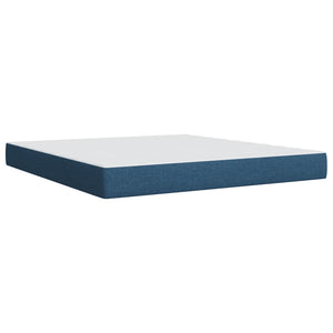 vidaXL Box Spring Bed with Mattress Blue 180x200 cm Fabric