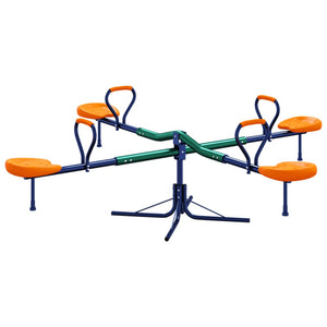 vidaXL Seesaw 4-Seater 360-Degree Rotation Steel