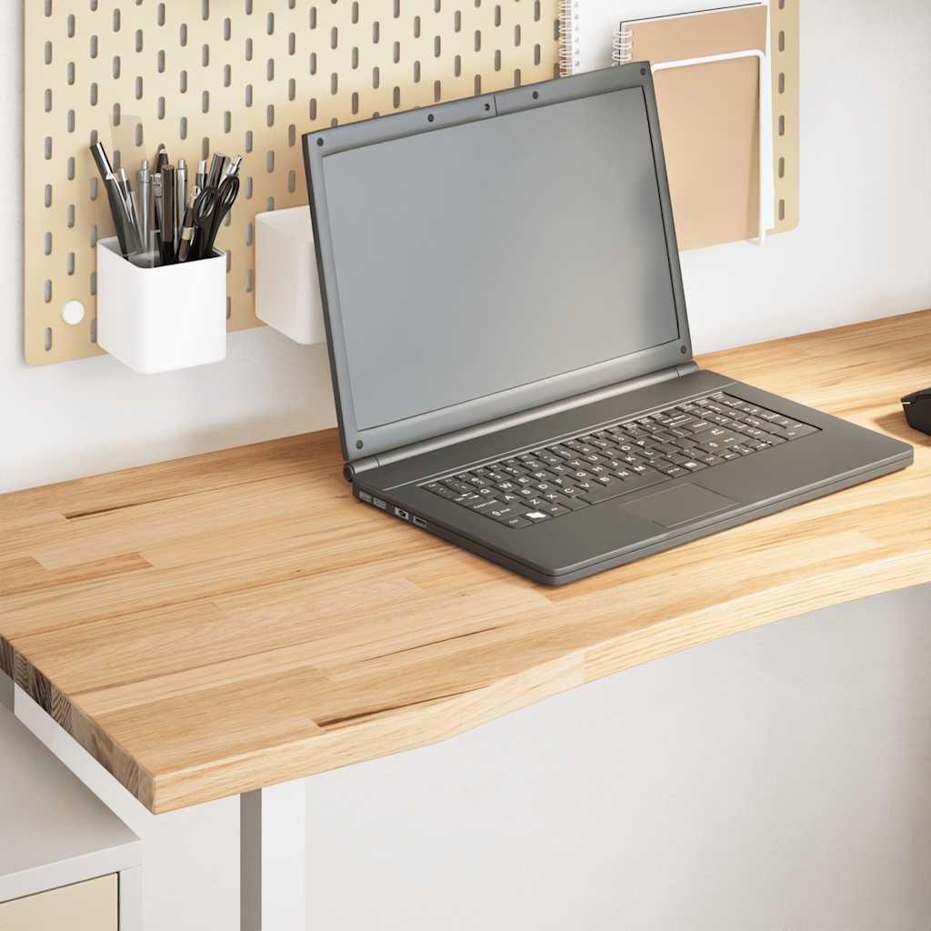 vidaXL Desk Top Untreated 120x50x2.5 cm Solid Wood Oak Rectangular