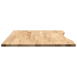 vidaXL Desk Top Untreated 100x80x2.5 cm Solid Wood Oak Rectangular