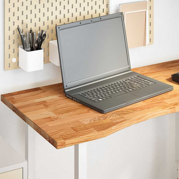 vidaXL Desk Top Light Brown 100x50x2.5 cm Solid Wood Oak Rectangular