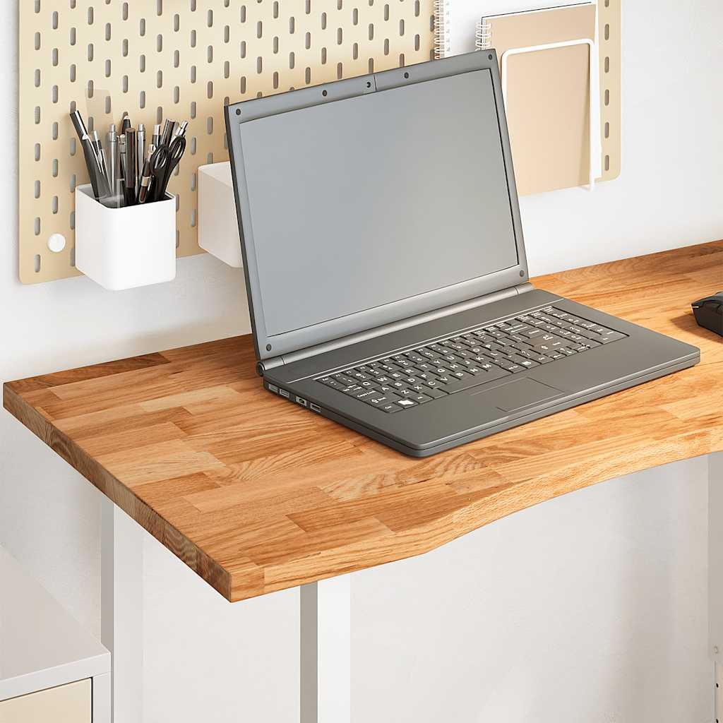 vidaXL Desk Top Light Brown 100x60x2.5 cm Solid Wood Oak Rectangular