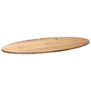 vidaXL Table Top 120x60x2 cm Solid Wood Oak Oval