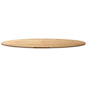 vidaXL Table Top 140x60x2 cm Solid Wood Oak Oval