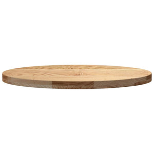 vidaXL Table Top 80x40x4 cm Solid Wood Oak Oval