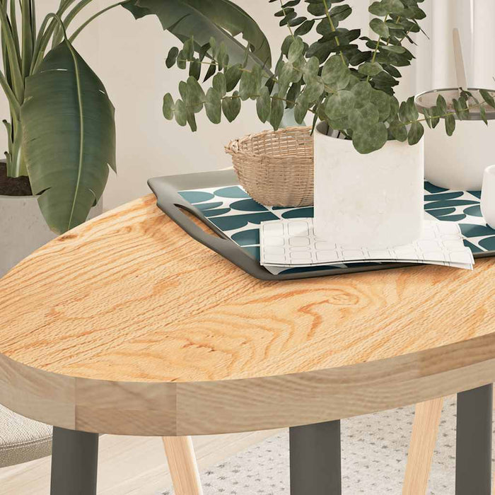 vidaXL Table Top 100x50x4 cm Solid Wood Oak Oval