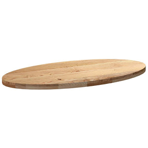 vidaXL Table Top 120x60x4 cm Solid Wood Oak Oval