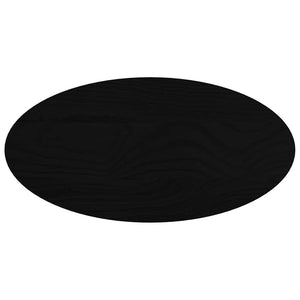 vidaXL Table Top Dark Brown 80x40x2 cm Solid Wood Oak Oval