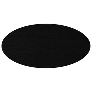 vidaXL Table Top Dark Brown 100x50x2 cm Solid Wood Oak Oval