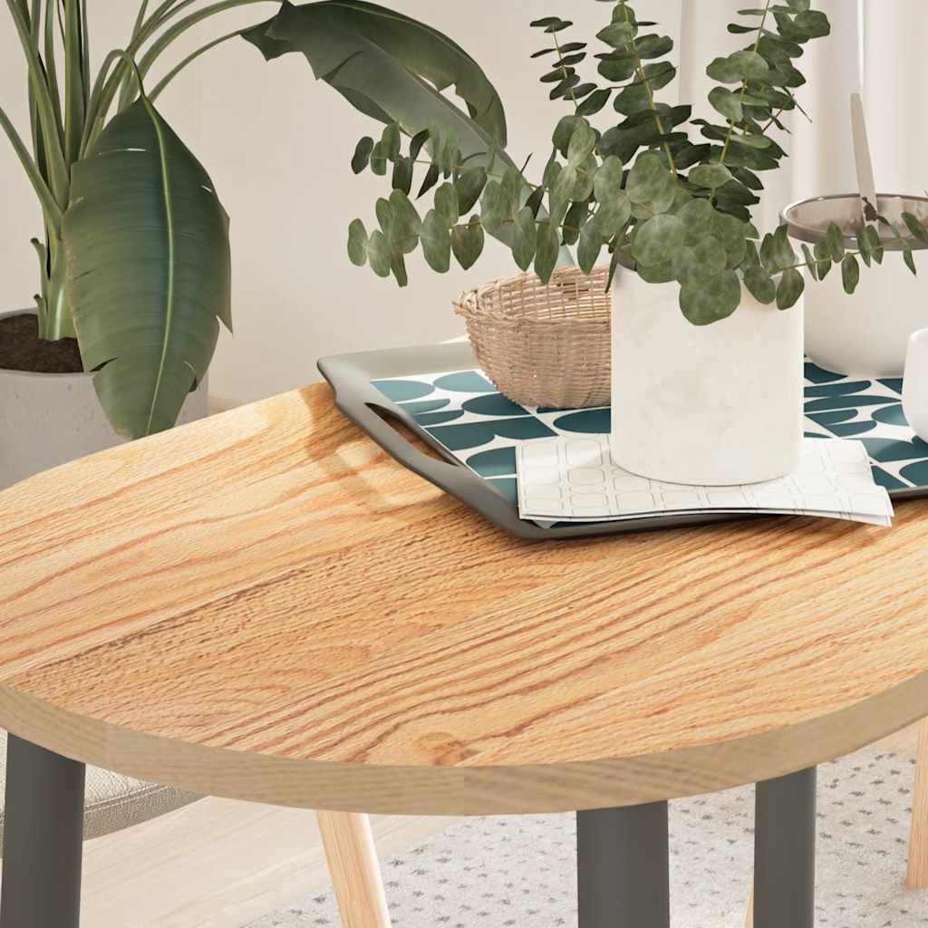 vidaXL Table Top 100x50x2 cm Solid Wood Oak Oval