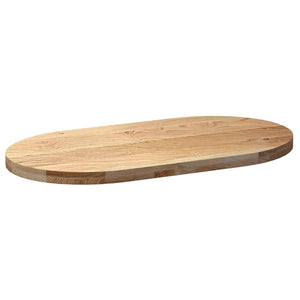 vidaXL Table Top 100x50x4 cm Solid Wood Oak Oval