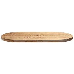 vidaXL Table Top 120x60x4 cm Solid Wood Oak Oval