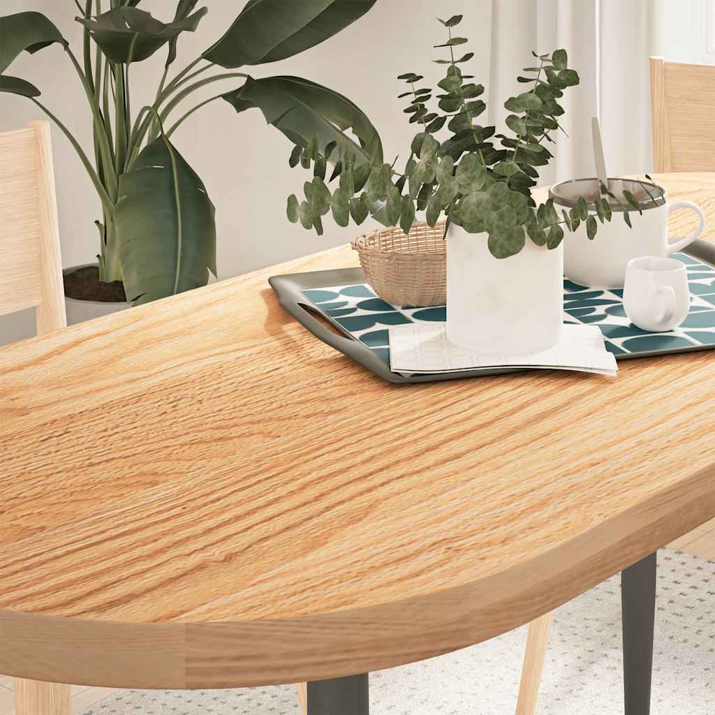 vidaXL Table Top 140x60x4 cm Solid Wood Oak Oval