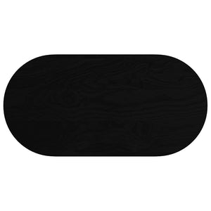 vidaXL Table Top Dark Brown 100x50x2 cm Solid Wood Oak Oval