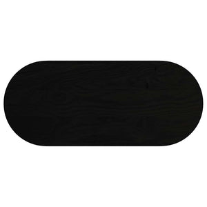 vidaXL Table Top Dark Brown 140x60x2 cm Solid Wood Oak Oval