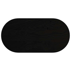 vidaXL Table Top Dark Brown 100x50x4 cm Solid Wood Oak Oval