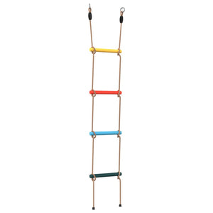 vidaXL Rope Ladder for Kids with 4 Rungs Multicolour