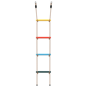 vidaXL Rope Ladder for Kids with 4 Rungs Multicolour