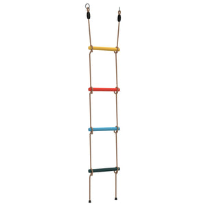 vidaXL Rope Ladder for Kids with 4 Rungs Multicolour