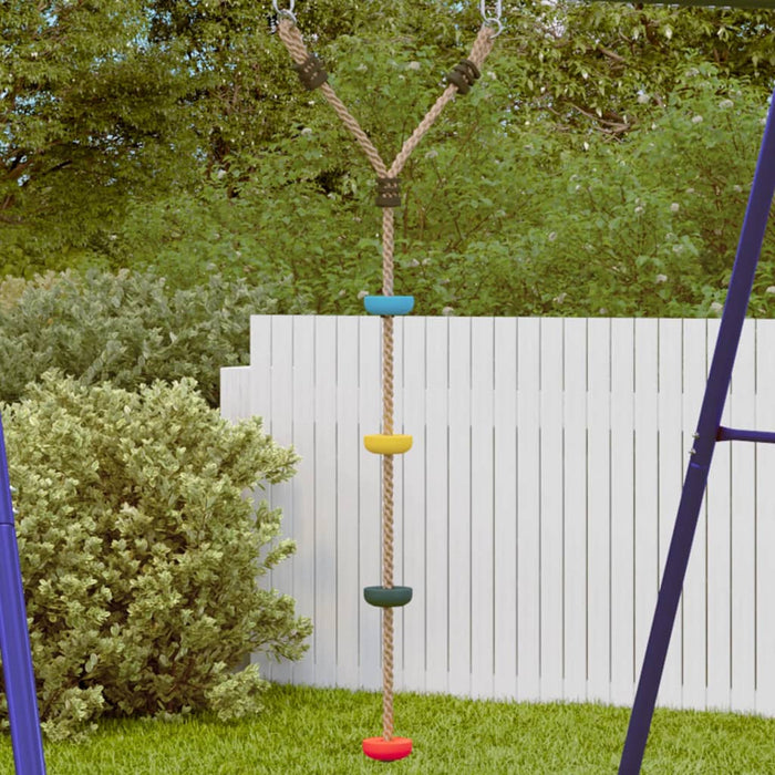 vidaXL Disc Rope Swing for Kids with 4 Treads Multicolour