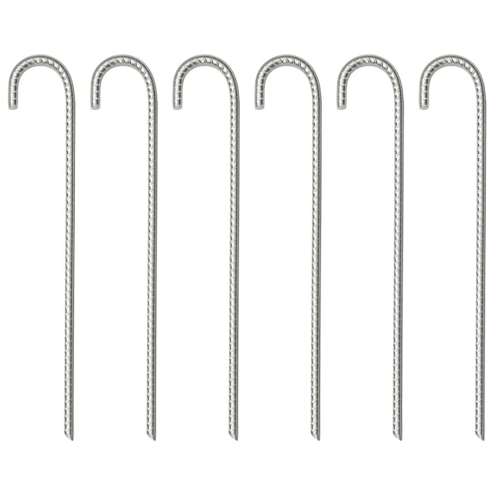 vidaXL Tent Pegs 6 pcs 37 cm Ø10 mm Galvanised Steel