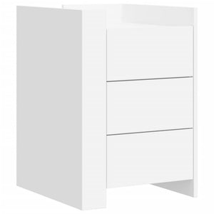 vidaXL Bedside Cabinet White 45x50x65 cm Engineered Wood