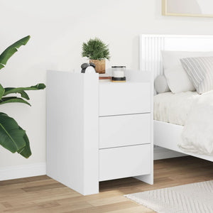 vidaXL Bedside Cabinet White 45x50x65 cm Engineered Wood