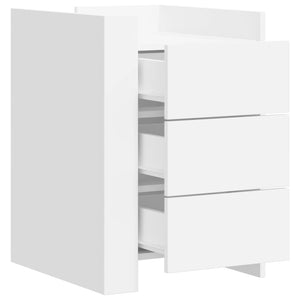 vidaXL Bedside Cabinet White 45x50x65 cm Engineered Wood