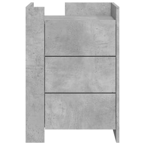 vidaXL Bedside Cabinet Concrete Grey 45x50x65 cm Engineered Wood