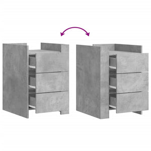 vidaXL Bedside Cabinet Concrete Grey 45x50x65 cm Engineered Wood