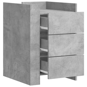 vidaXL Bedside Cabinet Concrete Grey 45x50x65 cm Engineered Wood