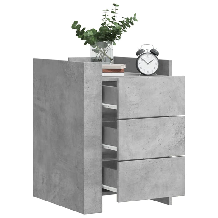 vidaXL Bedside Cabinet Concrete Grey 45x50x65 cm Engineered Wood