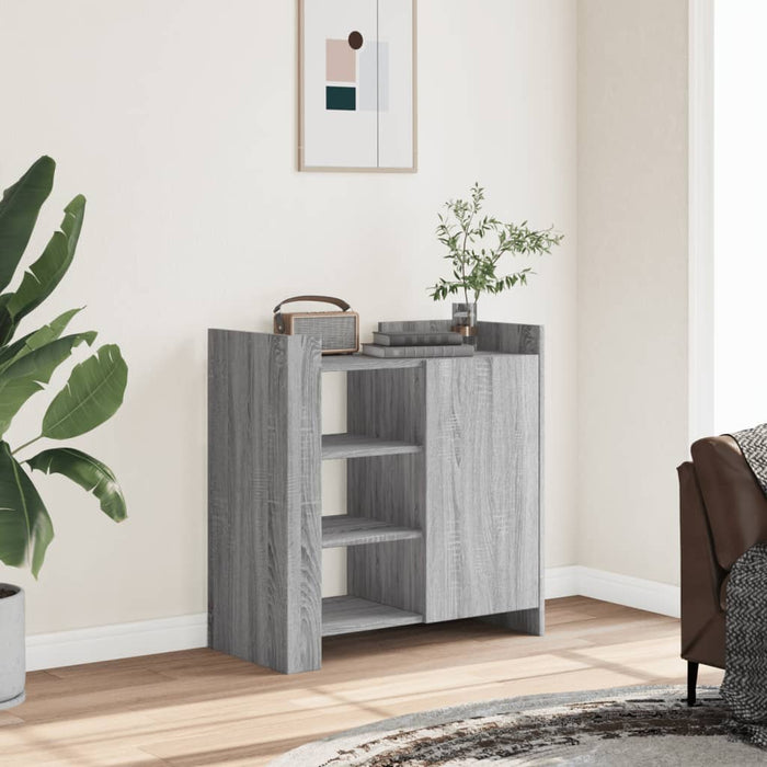 vidaXL Sideboard Grey Sonoma 73.5x35x75 cm Engineered Wood