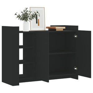 vidaXL Sideboard Black 100x35x75 cm Engineered Wood