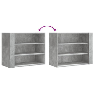 vidaXL Wall Cabinet Concrete Grey 75x35x60 cm Engineered Wood