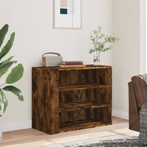 vidaXL Wall Cabinet Smoked Oak 75x35x60 cm Engineered Wood